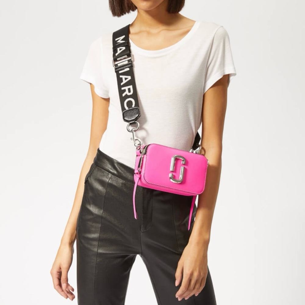Marc Jacobs Snapshot cross body bag (in bright pink / hot pink)